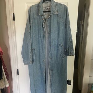 Vintage Denim Trench Coat